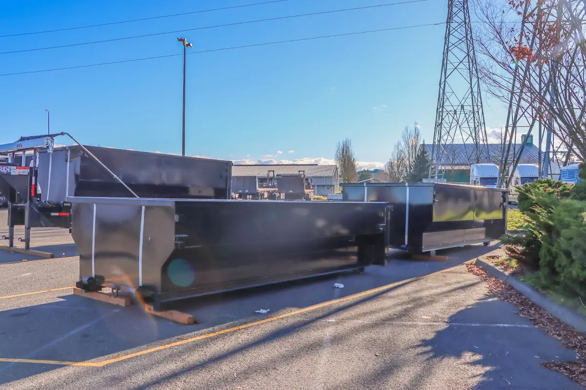 Roll-off dumpster ready for waste disposal at job site for Estate Cleanout Dumpster Rental in Rensselaer